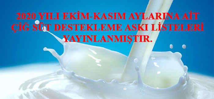 2020 Yl Ekim-Kasm Aylarna Ait i St Destekleme Ask Listeleri Yaynland